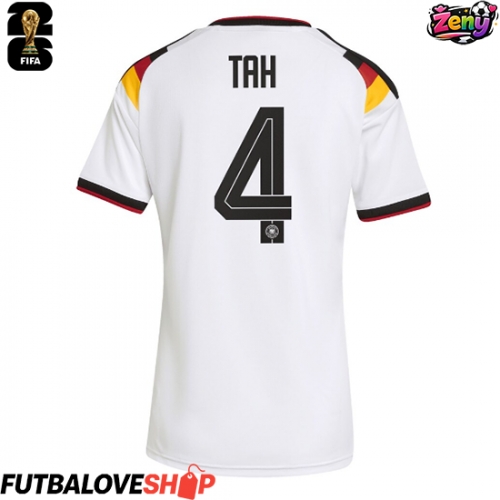 Dres Nemecko Jonathan Tah #4 Domáci pre Ženy MS 2026 Krátky Rukáv
